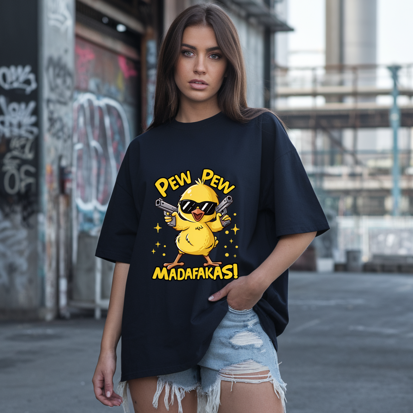 Punchy Quack - Unisex Oversized T-Shirt