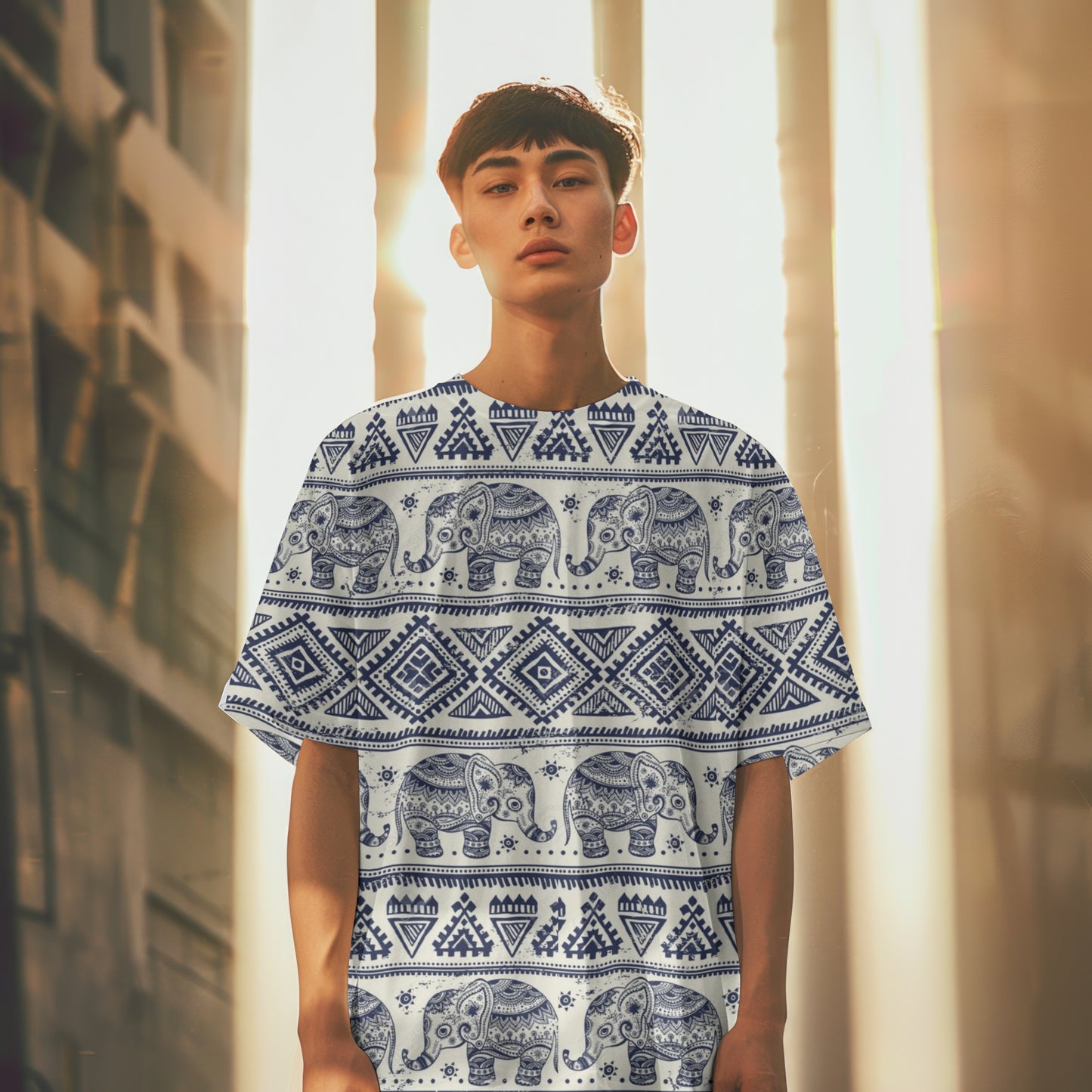 Ele Tribe - Oversized Unisex All Over Print T-Shirt