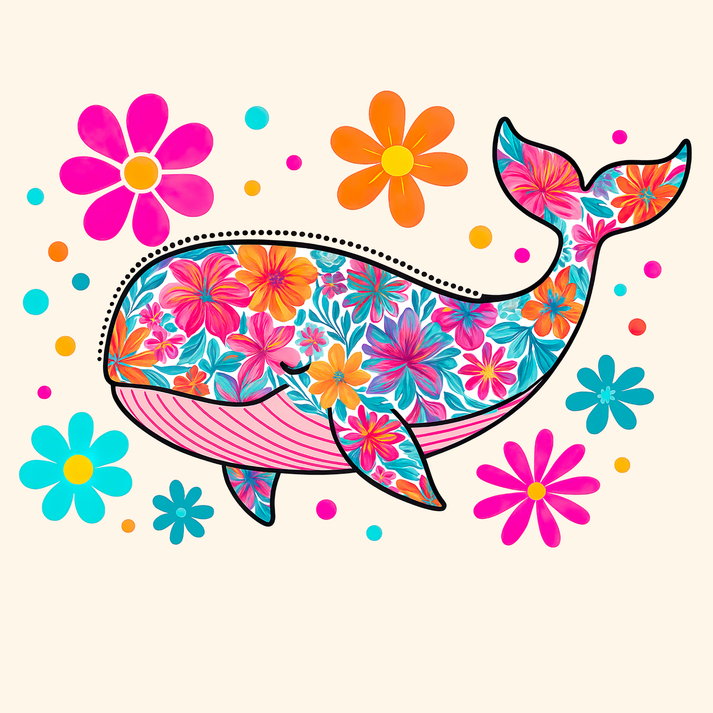 RAINBOW WHALE - Women Classic Crew T-Shirt 1