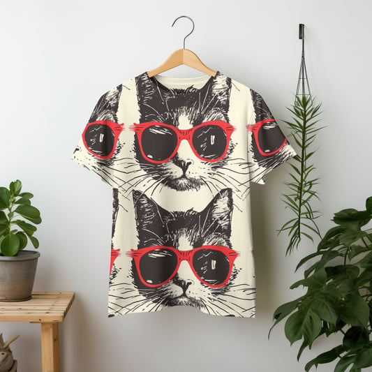 Catitude - Oversized Unisex All Over Print T-Shirt