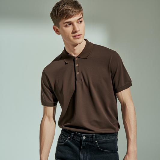 Men's Coffee Brown Polo T-Shirt