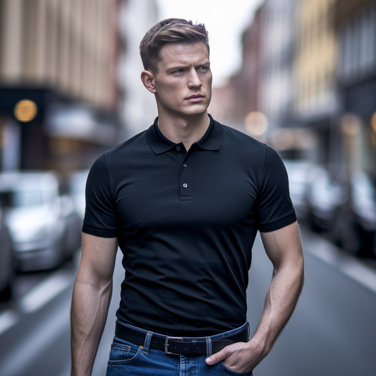 Men's Zed Black Polo T-Shirt